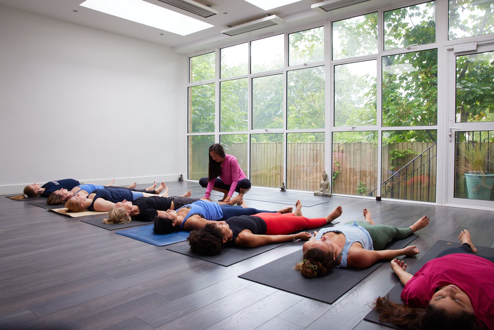 A Phoenix Yoga class in progress